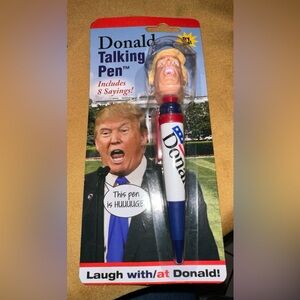 Novelty Talking Character Pen - Red, White & Blue Donald Trump talking pen